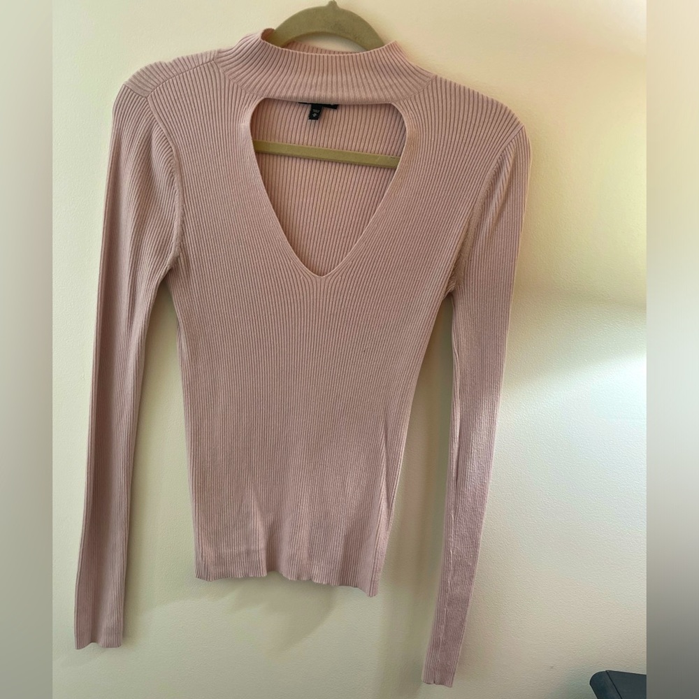 Express Women’s Ribbed mock neck sweater
